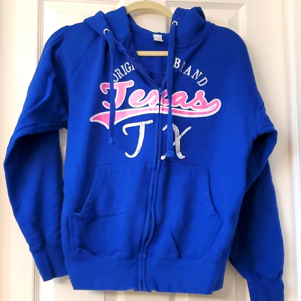 C Heritage royal blue pink white Texas sweatshirt, hoodie, sweatshirt,  size XS